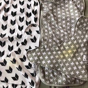 Copper pearl bibs and burp clothes